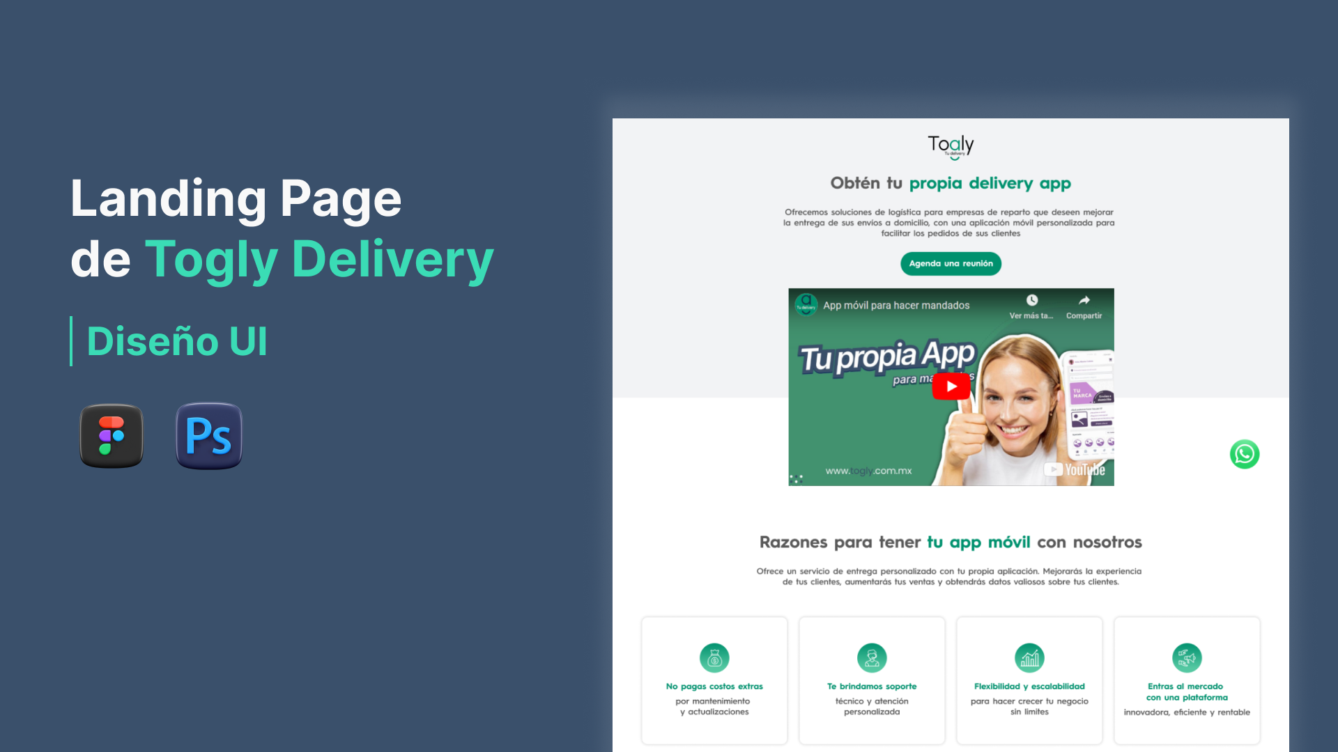 Landing Page Togly Delivery